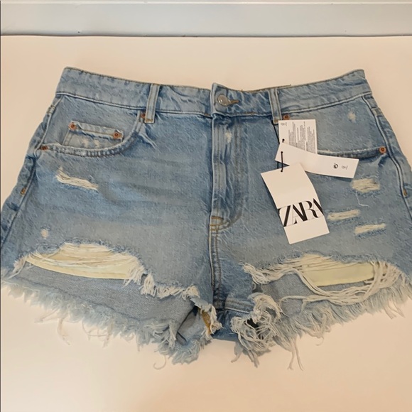 Zara Pants - Zara Women's Blue Denim Shorts *Brand New*